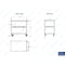Amgood Utility Cart, Stainless Steel, 3 Shelves, 33" L, 21" W, 33" H AMG-CART-2133-KD-418 - alternate 5